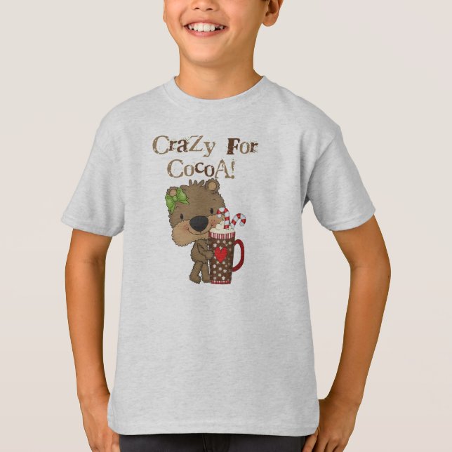Camiseta Urso da menina louco para o cacau (Frente)