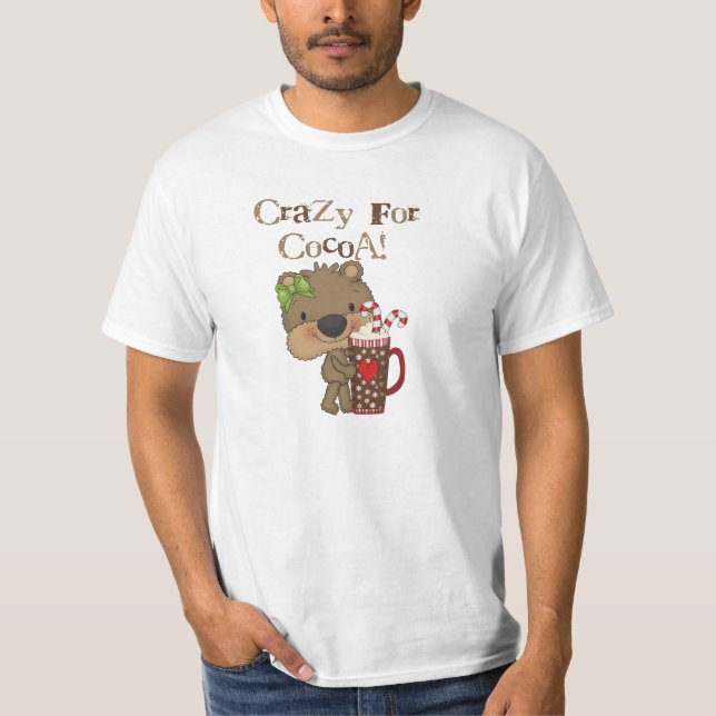 Camiseta Urso da menina louco para o cacau (Frente)