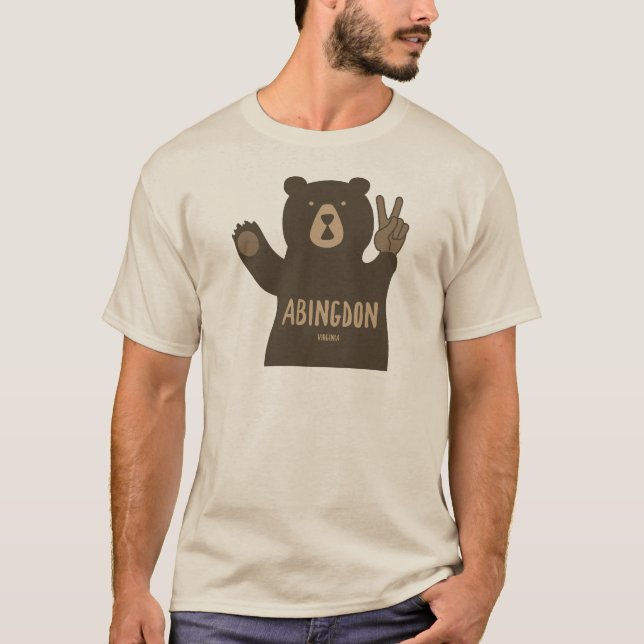 Camiseta Urso da Paz de Abingdon Virginia (Frente)