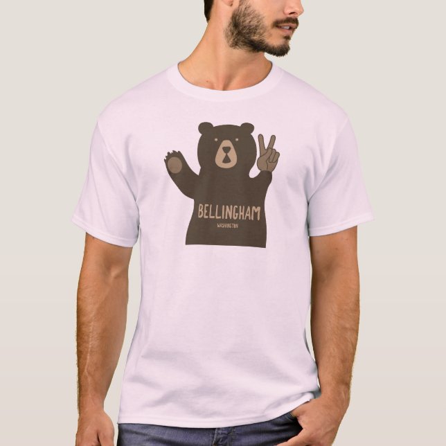 Camiseta Urso da Paz de Bellingham Washington (Frente)