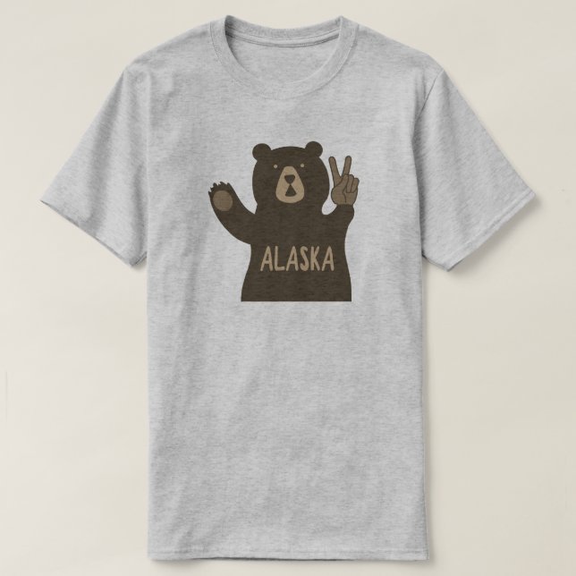 Camiseta Urso da Paz do Alasca (Frente do Design)