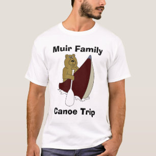 Camiseta Urso da viagem da canoa da família de Muir