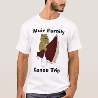 Camiseta Urso da viagem da canoa da família de Muir