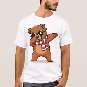 Camiseta Urso Dabbing Engraçado Urso Fofo Dança Dab