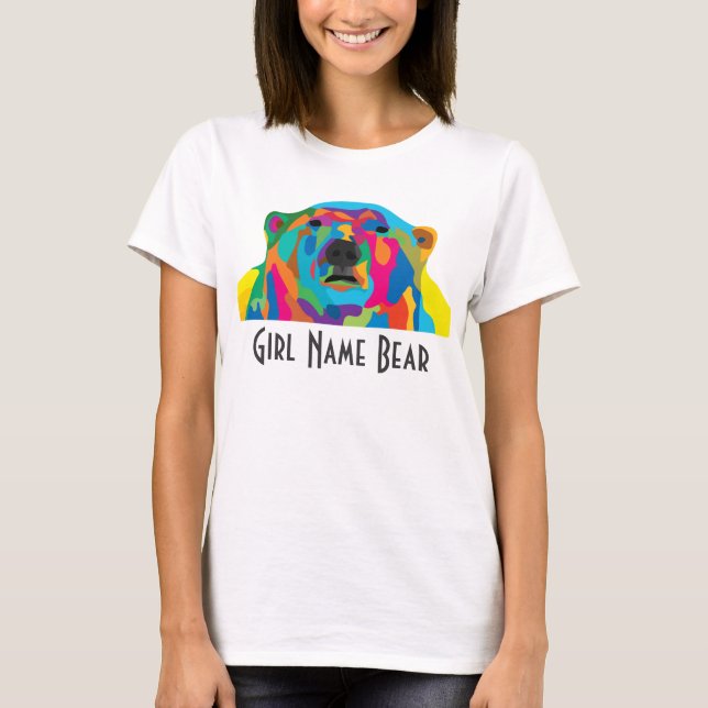 Camiseta Urso das Cores do Retrato (Frente)