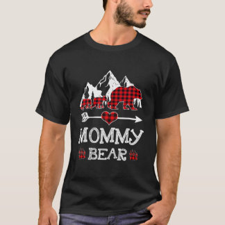 Camiseta Urso das mamães, Urso das Mamães de Xadrez Vermelh
