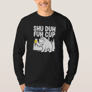 Camiseta Urso de Acampamento Bebedor de Cerveja Copa Fuh Sh