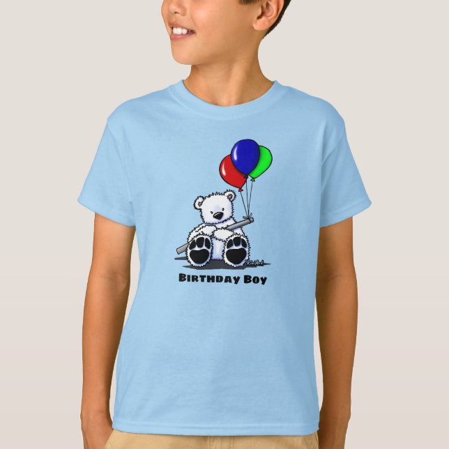 Camiseta Urso de Aniversário do KiniArt (Frente)