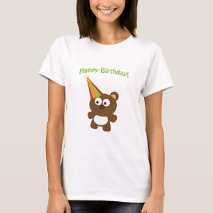 Camiseta Urso de Aniversário Feliz
