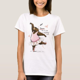 Camiseta Urso de Ballet Divertido Dançando Como Se Ninguém
