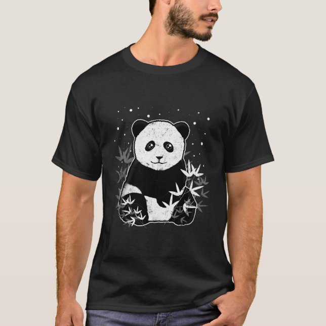 Camiseta Urso de Bambu Preto Panda (Frente)