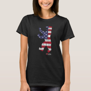 Camiseta Urso de Berlim EUA Eu Amo Berlim Urso EUA