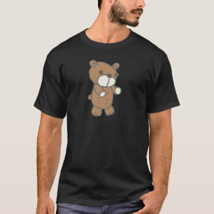 Camiseta Urso de Brown com boca & as patas brancas