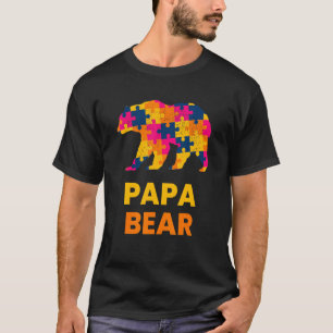 Camiseta Urso de Consciencialização do Autismo Eu Amo Algué