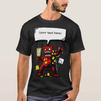 Camiseta Urso de Escritório Zangado