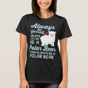 Camiseta Urso De Gelo Bonito Um Urso Polar Para Trás