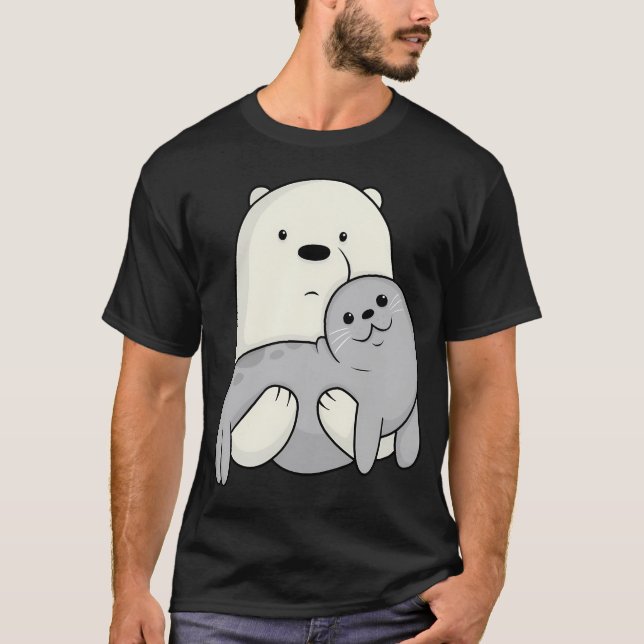 Camiseta Urso De Gelo E Selo (Frente)