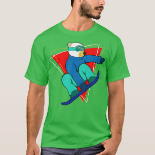 Camiseta Urso De Gelo Inverno Polar No Snowboard