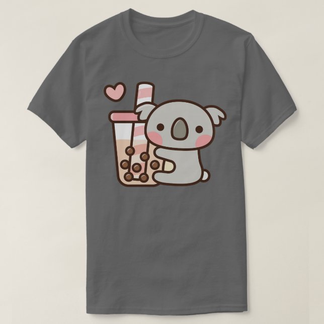 Camiseta Urso De Koala E Chá De Bolha (Frente do Design)