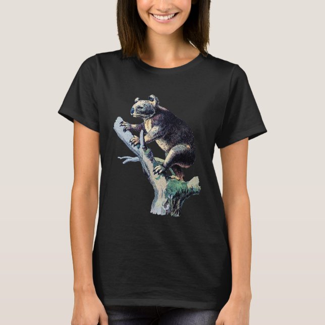 Camiseta Urso De Koala Em Um Brach De Árvore (Frente)