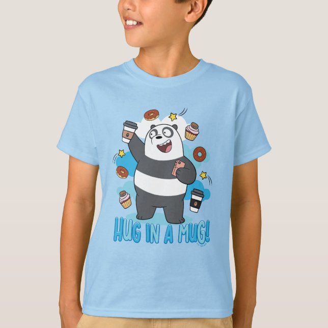 Camiseta Urso de Panda - Abraçar uma Caneca! (Frente)
