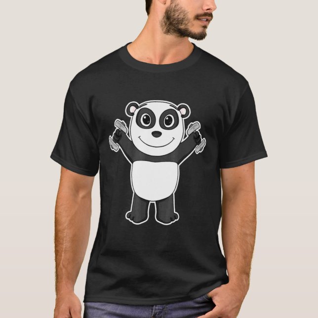 Camiseta Urso De Panda Bonito Com Sumbos (Frente)