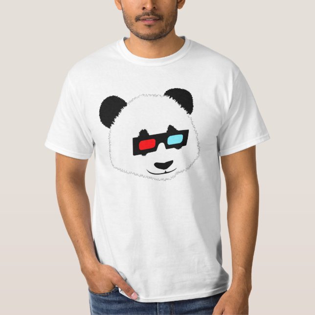 Camiseta Urso de panda com vidros 3D (Frente)