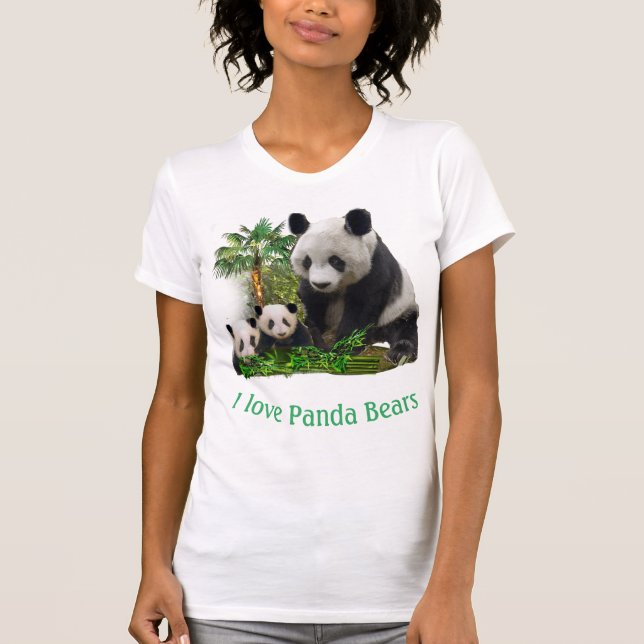 Camiseta Urso de Panda e suas roupas T-Shirt (Frente)