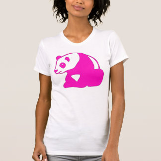 CAMISETA URSO DE PANDA T DO ROSA QUENTE