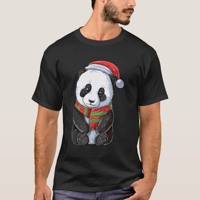 Camiseta Urso de Papais noeis Panda (Frente)