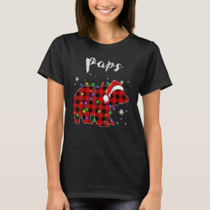 Camiseta Urso de Paps Xadrez Vermelho Família Correspondent