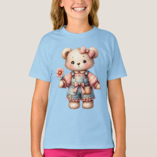 Camiseta Urso de Pastel, Segurando Sobremesas para Vestir F