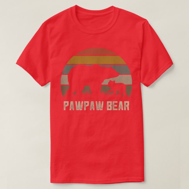 Camiseta Urso de Pawpaw Engraçado, Gran Dia de os pais Cub (Frente do Design)
