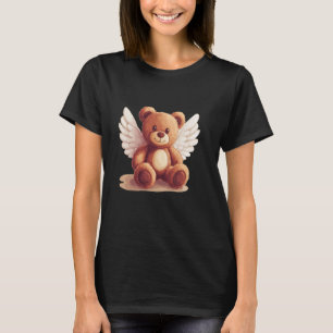 Camiseta Urso de pelúcia anjo engraçado e legal para uma vi