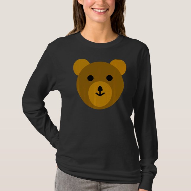 Camiseta Urso de Pelúcia Castanho Fofo (Frente)