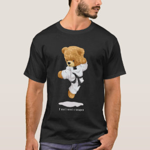Camiseta Urso de pelúcia clássico uniforme de caratê fazend