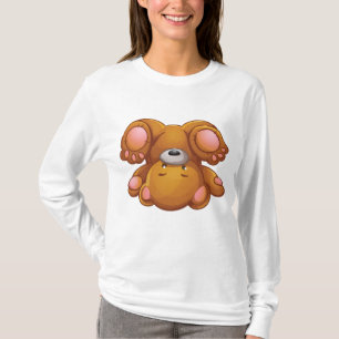 Camiseta Urso de Pelúcia de Cabeça para Baixo