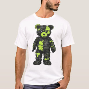 Camiseta Urso de pelúcia futurista de tecnologia cyberpunk