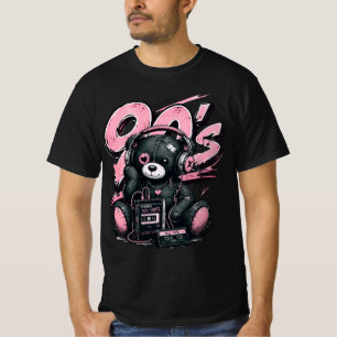 Camiseta Urso de pelúcia grafite dos anos 90 Estética music