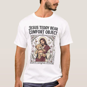 Camiseta Urso de pelúcia Jesus Objeto de conforto Urso de p