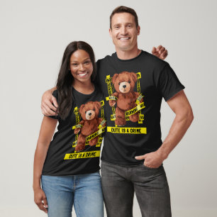 Camiseta Urso de Pelúcia Lutador Contra o Crime Fofo