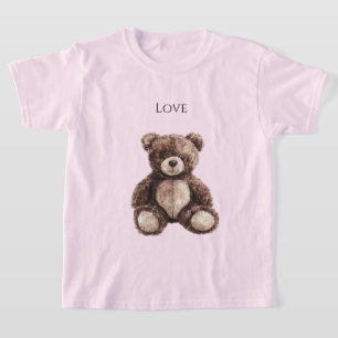 Camiseta Urso de Pelúcia Marrom Chocolate Fofo
