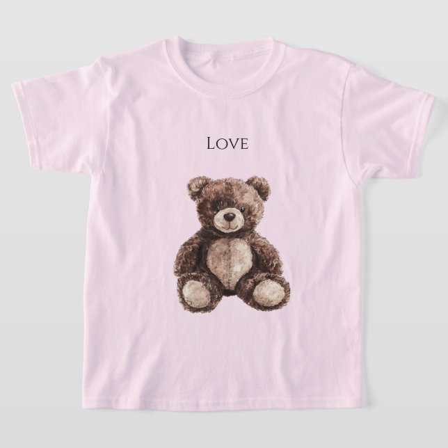 Camiseta Urso de Pelúcia Marrom Chocolate Fofo (Postura )