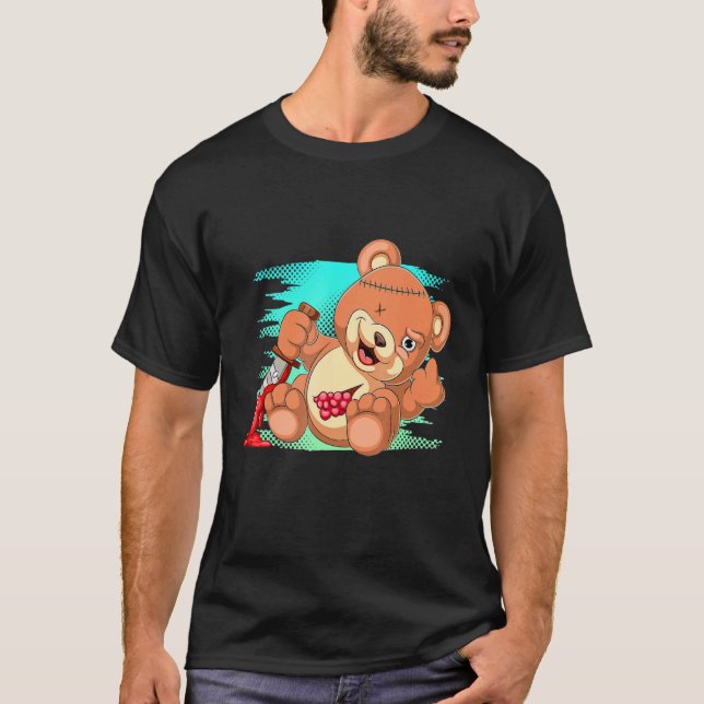 Camiseta Urso de pelúcia Mau de Pastel (Frente)