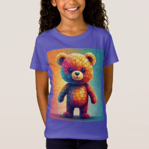 Camiseta Urso de pelúcia mosaico colorido