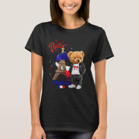 Urso de pelúcia parisiense legal na roupa da Torre
