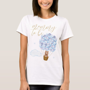 Camiseta Urso de pelúcia personalizado para Mamãe Azul Balõ