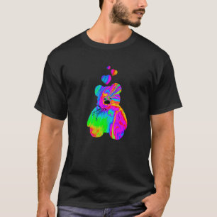 Camiseta Urso de pelúcia psicodélico Trippy Urso colorido c