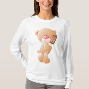 Camiseta Urso de Pelúcia Segurando Picolé de Sorvete de Cho