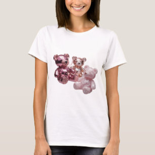 Camiseta Urso de pelúcia SWAROVSKI prateado com design slog